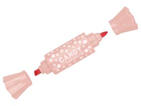 Набор текстовыделителей двусторонних MESHU "Candy", 6 цв., пастельные цвета, 2/4мм, ПВХ бокс с европ