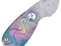 Складной нож-подвеска Sanrenmu 6178-TR, сталь Дамаск, рукоять титан