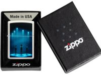 Зажигалка ZIPPO Mountain Design с покрытием (Светится в темноте), латунь/сталь