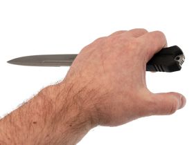 Тактический нож Mr.Blade Leshiy stonewash, сталь AUS-8, рукоять Black Elastron