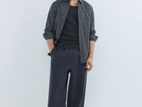 Базовая майка в рубчик, Серый