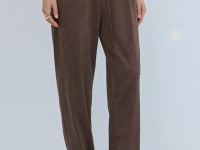 Брюки Baggy из искусственной замши, Коричневый