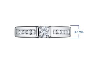 Кольцо из белого золота с бриллиантами э0901кц10101500