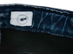 Полукомбинезон текстильный джинсовый утепленный флисом для мальчиков