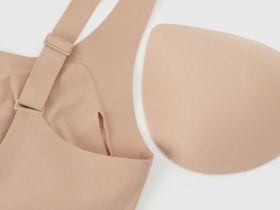 Бесшовный бюстгальтер с формованными чашками, Бежевый