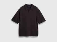 Вязаный джемпер-поло, Коричневый