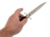 Финка НКВД, кованая 95х18, граб