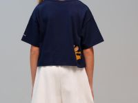 Комплект трикотажный для девочек: фуфайка (футболка), шорты