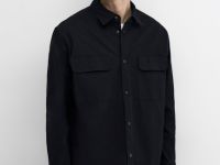 Рубашка-куртка из твила, Черный