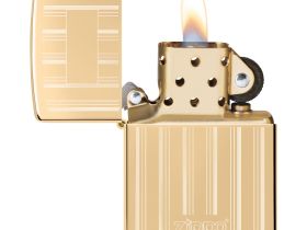 Зажигалка ZIPPO Classic с покрытием High Polish Brass, латунь/сталь, золотистая, 38x13x57 мм