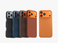 Чехол-накладка Keephone Kevlar Norra MagSafe для Apple iPhone 17 Pro Max кевлар (арамид) шахматное плетение черно-серый