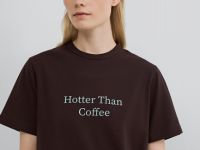 Футболка с принтом, Коричневый