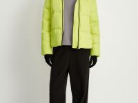 Пуховик с воротником-стойкой