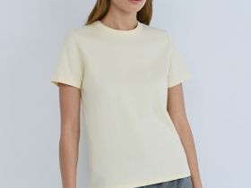 Базовая футболка из плотного хлопка, Желтый