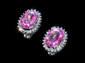 Серьги из белого золота с топазами э4771сг05210412