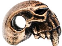 Бусина для темляка Череп с клыками, бронза