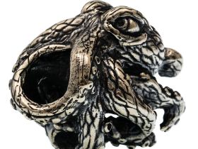 Бусина для темляка Осьминог, мельхиор