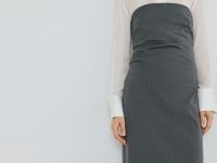 Платье-бюстье со съёмными бретелями, Серый