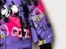 Комплект текстильный с полиуретановым покрытием для девочек: куртка, полукомбинезон