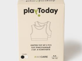 Топ трикотажный для девочек, 2 шт в комплекте