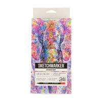 Набор цветных линеров Sketchmarker "Artist Fine Pen" 24 Studio цвета в картонной упаковке