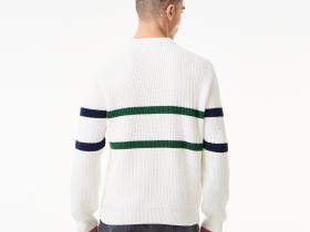 Мужской свитер Lacoste свободного кроя в полоску