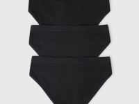 Трусы для девочек, 3 шт., Черный