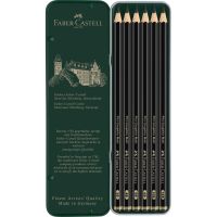 Набор карандашей чернографитных матовых Faber-Castell "Pitt Graphite Matt" 2B, 4B, 6B, 8B, 10B, 12B