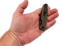 Складной нож Daggerr Piranha olive BW DL, сталь 8Cr14MoV, рукоять FRN