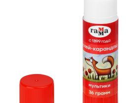 Клей-карандаш Гамма "Мультики", 36 г, ПВП