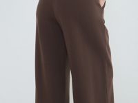 Широкие брюки с эластичным поясом, Коричневый