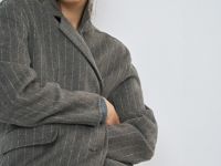 Однобортный жакет, Коричневый