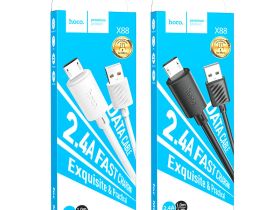 Кабель Hoco X88 Gratified (USB) на (Micro-USB) 100см силиконовый (черный)