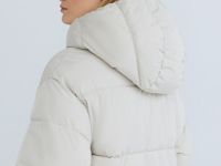 Утеплённая куртка с капюшоном, Бежевый