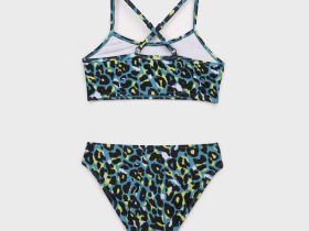 Комплект трикотажный для девочек: купальный костюм, парео