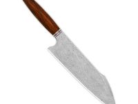 Поварской кухонный шеф нож QSP Mulan Series Harpoon, сталь дамаск, рукоять дерево айронвуд