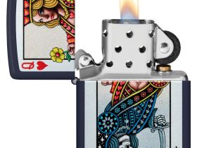 Зажигалка ZIPPO Queen Design с покрытием Navy Matte, латунь/сталь, синяя, матовая
