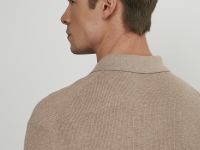 Вязаный кардиган с коротким рукавом, Бежевый