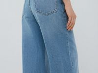 Прямые свободные джинсы, Голубой