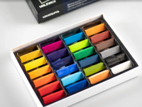 Набор сухой пастели Малевичъ квадратные мелки-половинки, 24 цвета