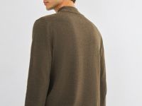 Базовый джемпер с воротником-стойкой, Коричневый