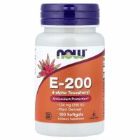 NOW Foods, E-200, 134 мг (200 МЕ), 100 мягких таблеток
