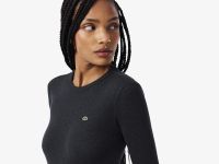 Женский базовый лонгслив Lacoste облегающего кроя