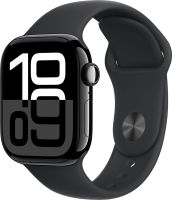 Умные часы Apple Watch Series 10 42 мм алюминиевый корпус «Полночь», с чёрным спортивным ремешком S/M