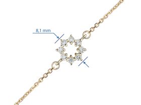 Браслет из желтого золота с бриллиантами э0301бр01210106