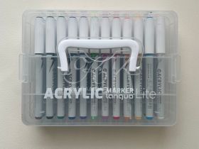 Набор маркеров акриловые Languo, 24 цвета, пластиковый бокс