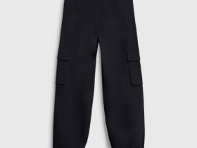 Брюки из твила для девочек, Черный