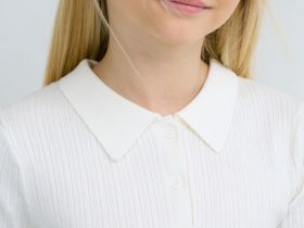 Джемпер с коротким рукавом для девочек, Белый