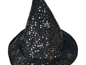 Карнавальный костюм: нарядное платье и шляпа волшебницы