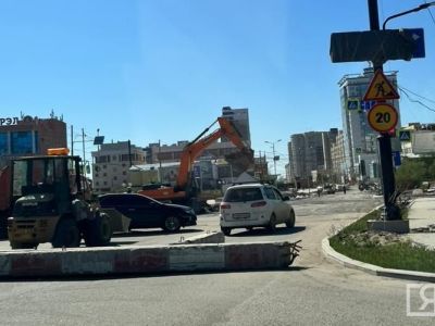 В Якутске до 7 августа закрыли проезд для транспорта на перекрестке Ленина – Кулаковского